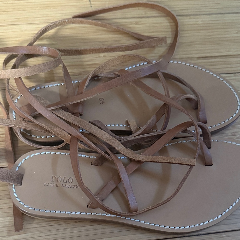 Polo by Ralph Lauren Women's Brown Strappy Sandals